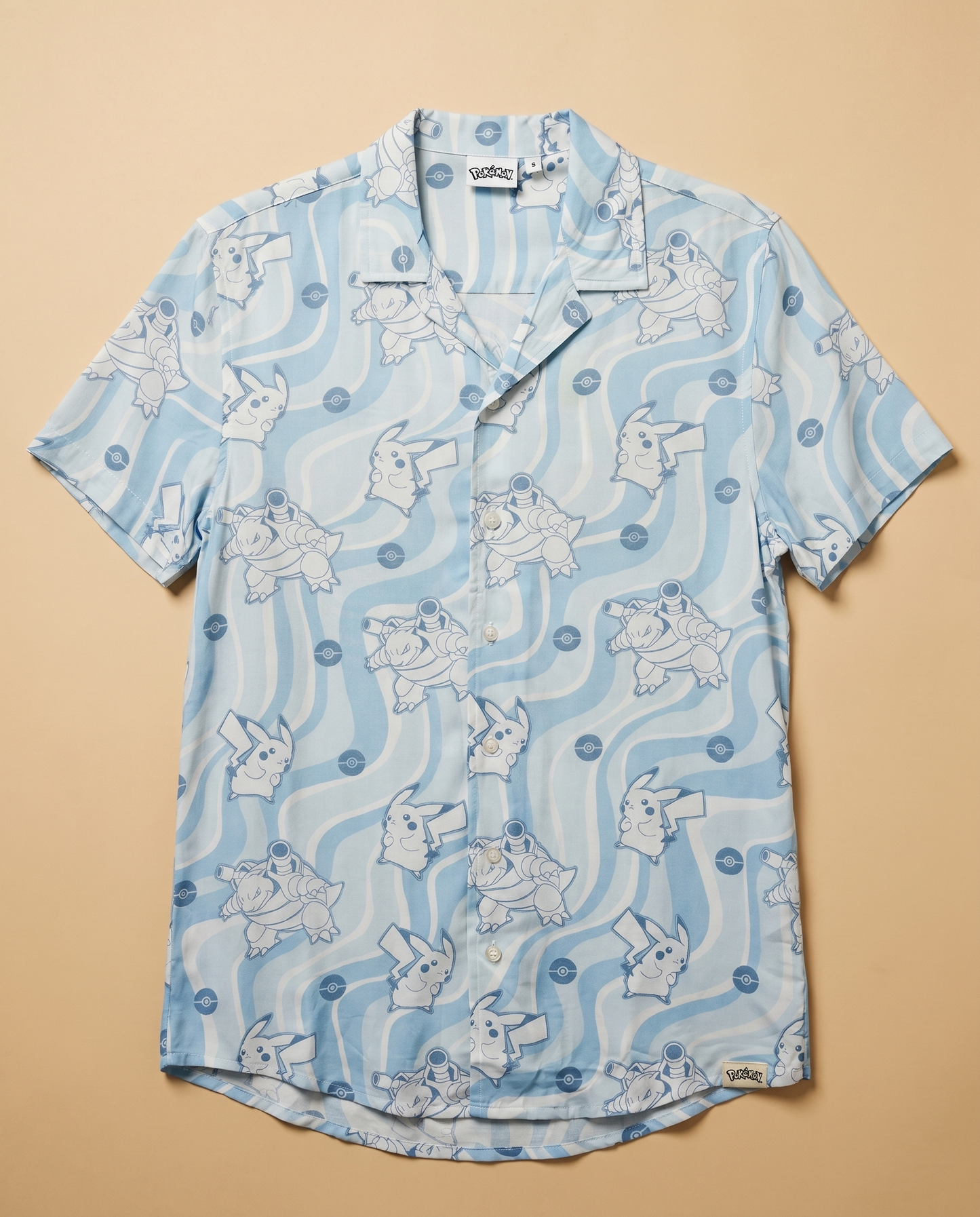 Camisa Hawaiana Pokémon — Liquid Blue