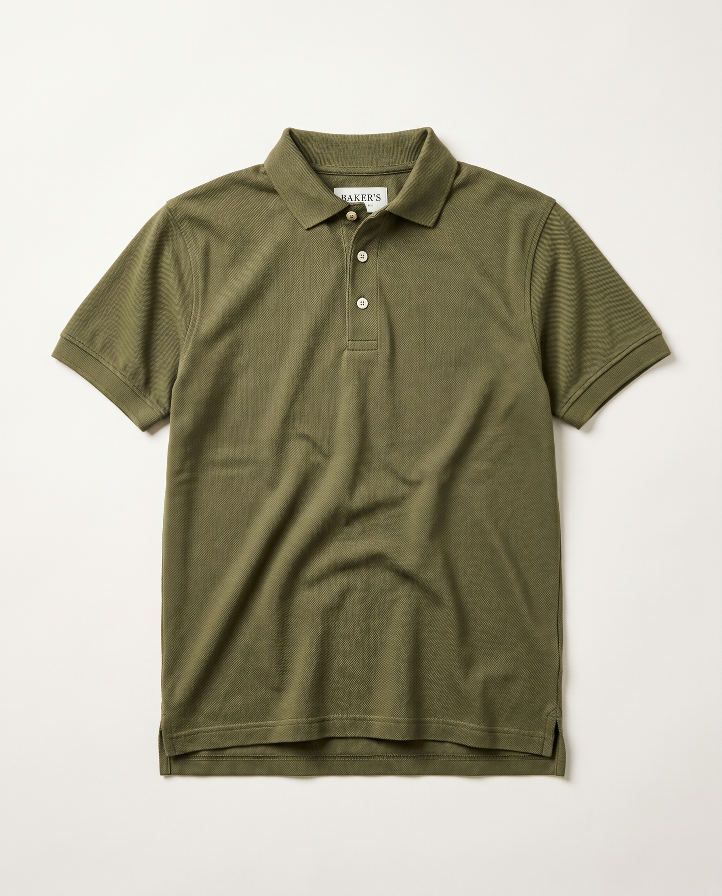 Polo Básico Baker's - DUCCA Verde Caza - flat lay
