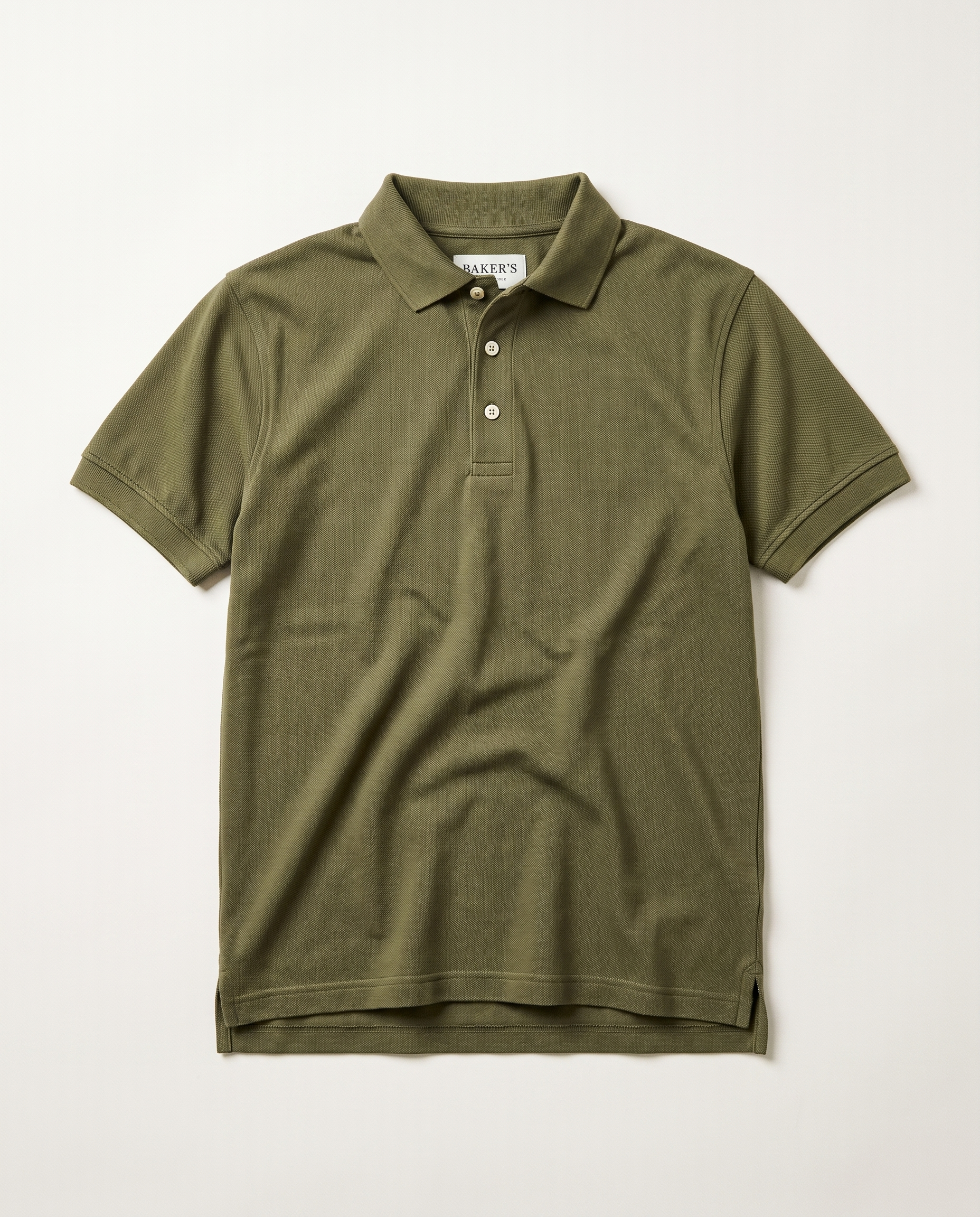 Polo Básico Baker's - DUCCA Verde Caza - flat lay