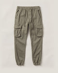 Pantalón Cargo Jogger Olivar verde caqui, flat lay