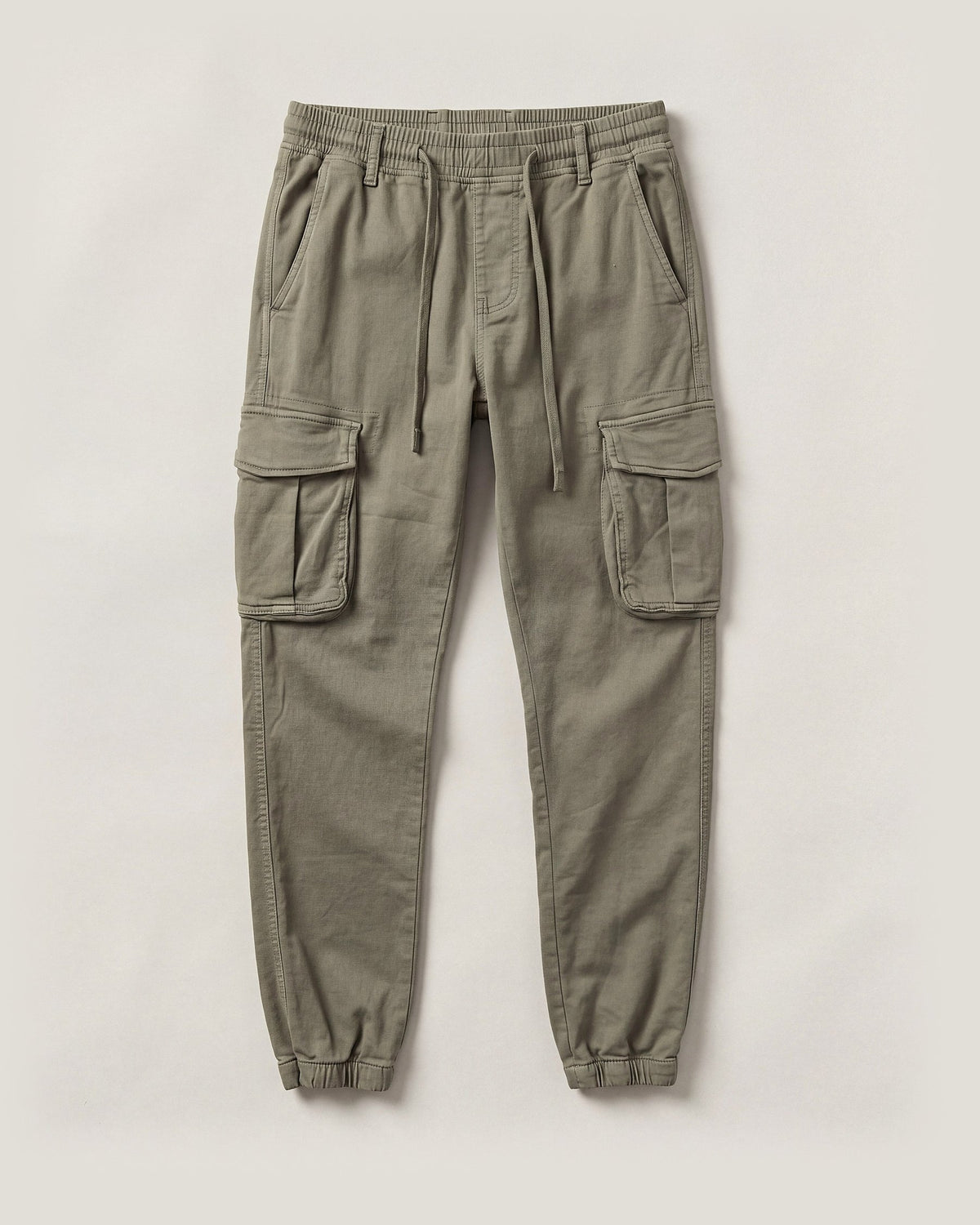 Pantalón Cargo Jogger Olivar verde caqui, flat lay