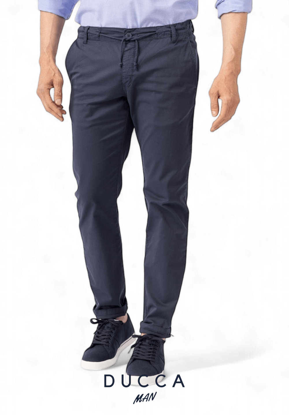 Pantalón Chino Cintura Elastica - DUCCA Pantalones Hombre 38 / Beige DUCCA
